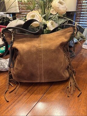 Coach Vintage Limited Edition Suede Fringe Hippie Bag #9330 Brown